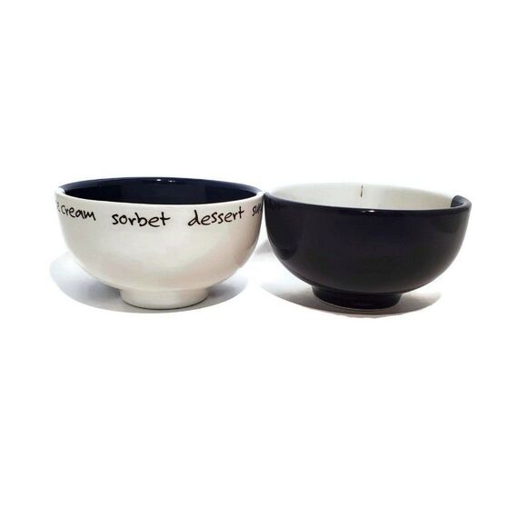 Pier 1 One Sorbet DESSERT Ice Cream Soup Cereal Bowls Made Italy Lot of 2 READ - Picture 4 of 5